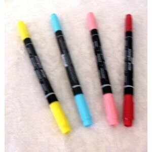 Stampin up Stampin write markers LOT OF 4--DAFFODIL, TURQUOISE, ROSE,RED